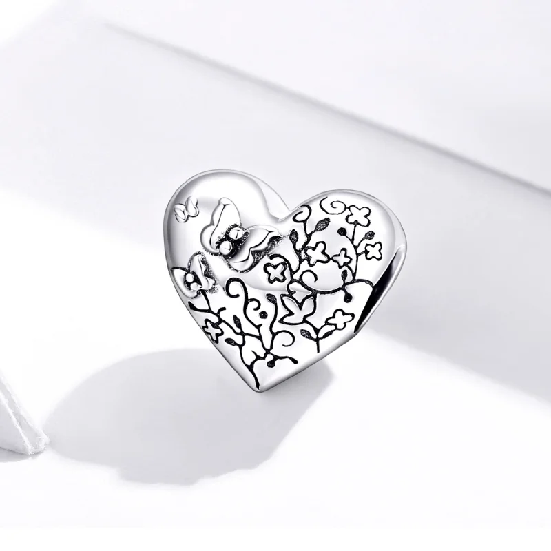 (image for) Pandora Style Vine Butterfly Charm - SCC1603 - View 2