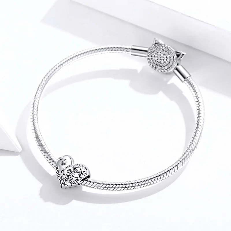 (image for) Pandora Style Vine Butterfly Charm - SCC1603 - View 3