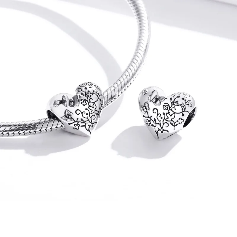 (image for) Pandora Style Vine Butterfly Charm - SCC1603 - View 4