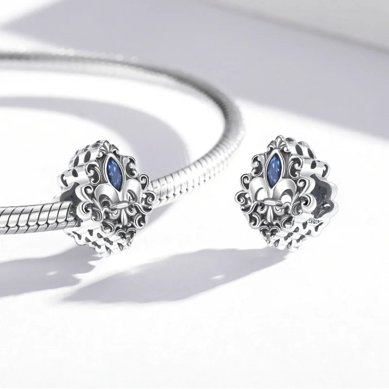 (image for) Pandora Style Vintage Pattern - Water Drops Charm - SCC2151 - View 4