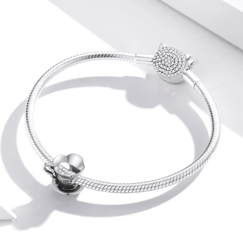 (image for) Pandora Style Vintage Teacup Charm - SCC1899 - View 3