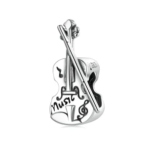 (image for) Pandora Style Vintage Violin Charm - SCC2077