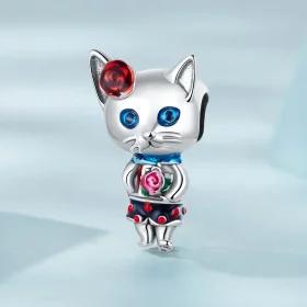 Pandora Style Weird Cat Charm - SCC2377 Pandora Style Weird Cat Charm - SCC2377