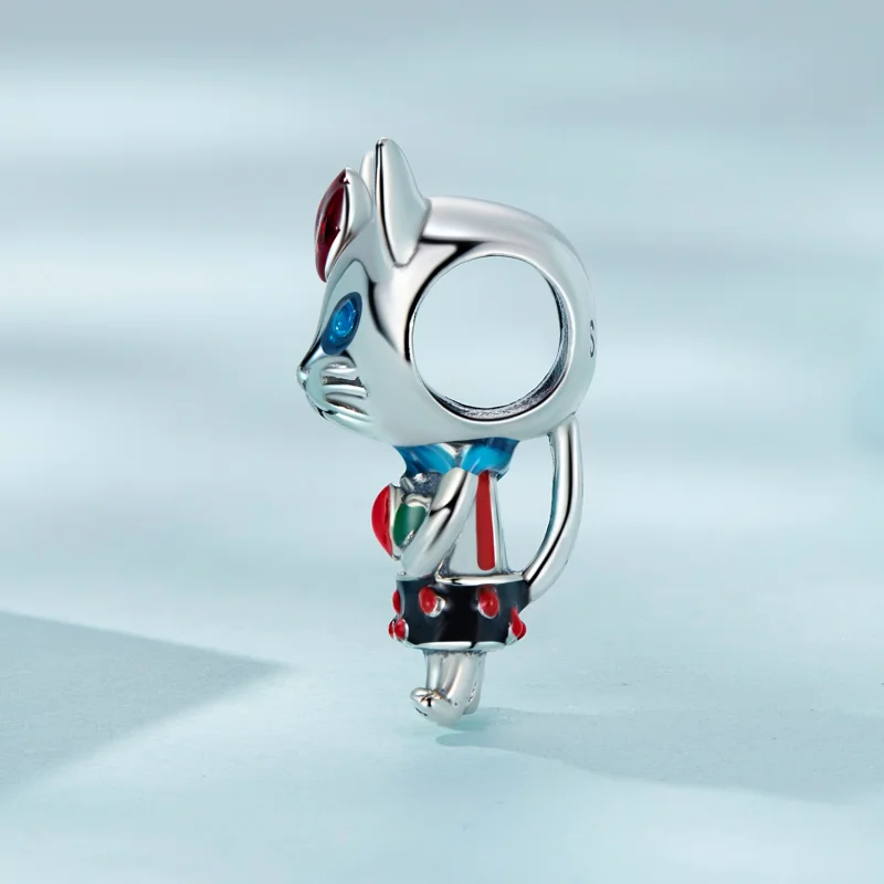 (image for) Pandora Style Weird Cat Charm - SCC2377 - View 3
