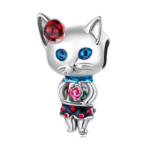 (image for) Pandora Style Weird Cat Charm - SCC2377