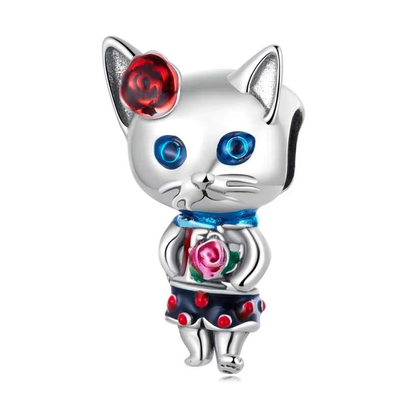 (image for) Pandora Style Weird Cat Charm - SCC2377 - Product Image