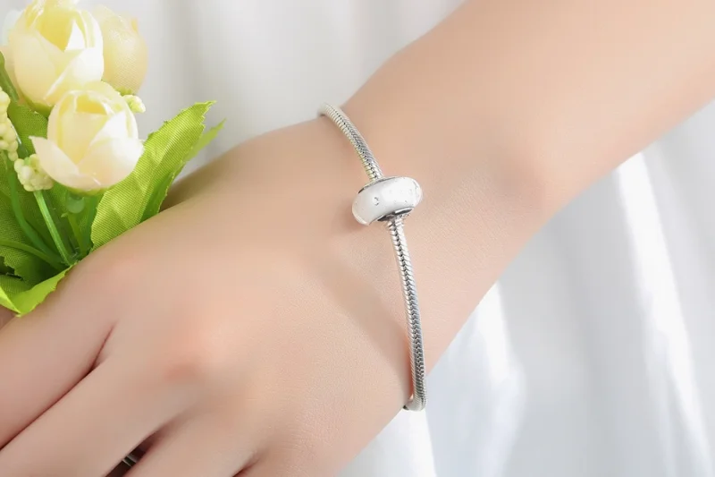 (image for) Pandora Style White Murano Glass Charm - SCZ002 - View 9