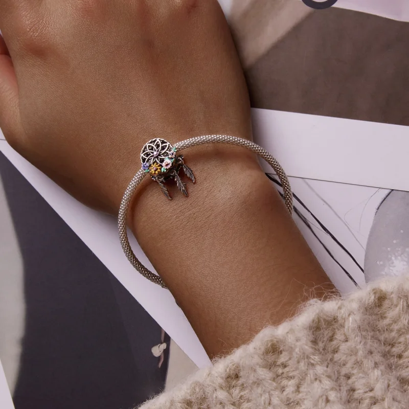 (image for) Pandora Style Wreath Dream Catcher Charm - BSC589 - View 5