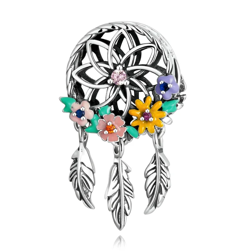 (image for) Pandora Style Wreath Dream Catcher Charm - BSC589 - Product Image