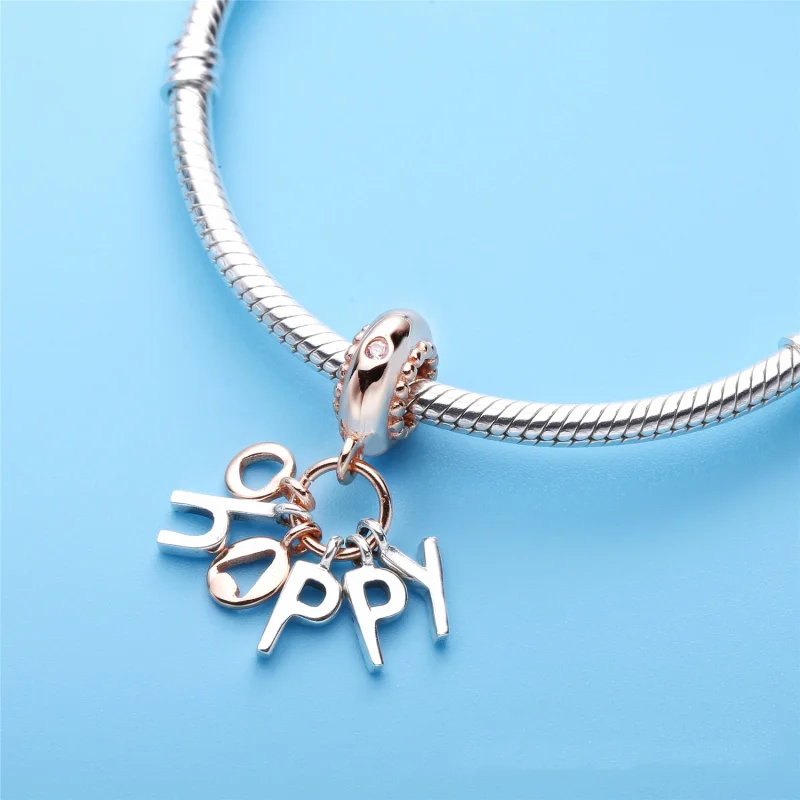(image for) Be Happy Dangle Charm, PANDORA Rose - 787017NPO - View 2