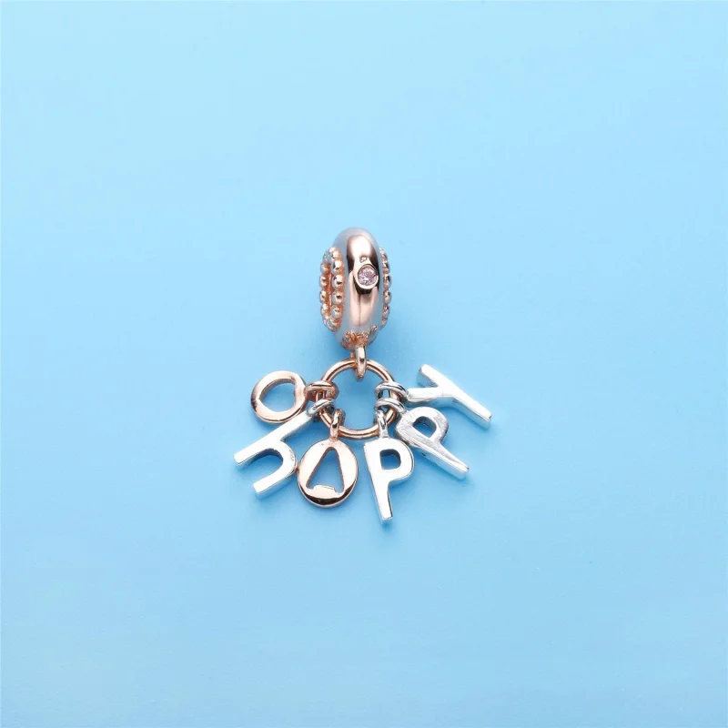 (image for) Be Happy Dangle Charm, PANDORA Rose - 787017NPO - View 3