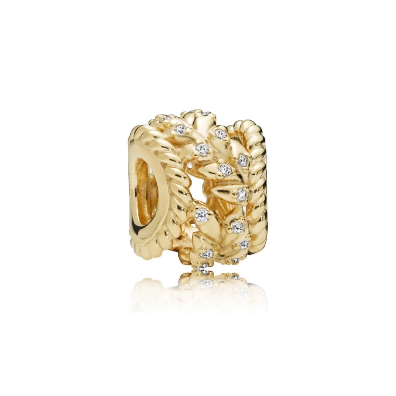 (image for) Dazzling Grain Swirls Charm, PANDORA Shine™ & Clear CZ - 767597CZ - Product Image