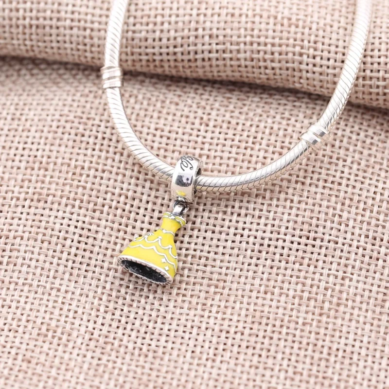 (image for) Disney, Belle's Dress Dangle Charm - PANDORA - View 2