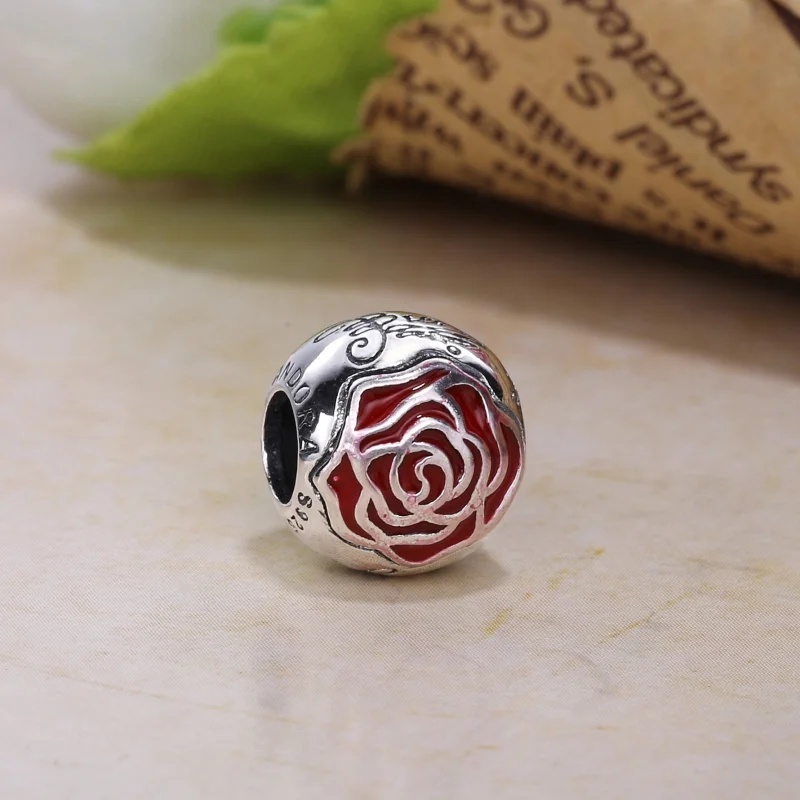 (image for) Disney, Belle's Enchanted Rose Charm - PANDORA - View 2