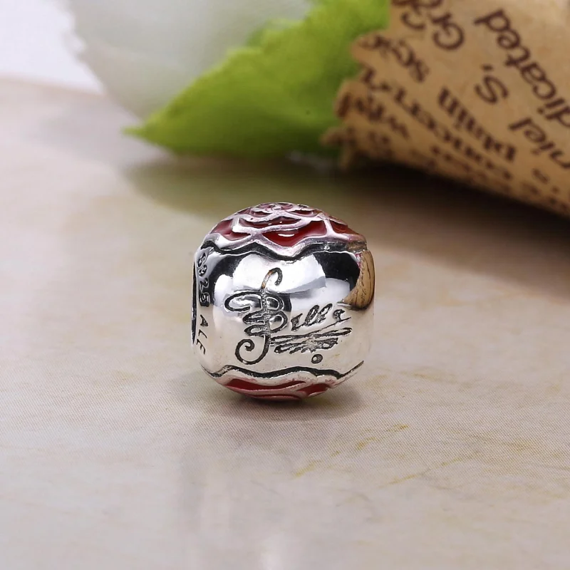 (image for) Disney, Belle's Enchanted Rose Charm - PANDORA - View 3