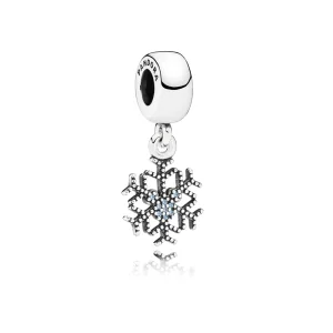(image for) Disney, Mickey's Sparkling Snowflake Charm - PANDORA Dangle
