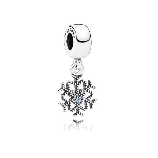 (image for) Disney, Mickey's Sparkling Snowflake Charm - PANDORA Dangle