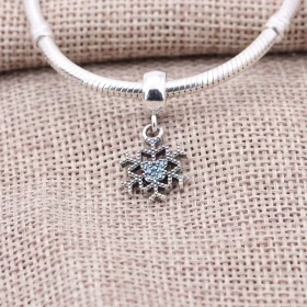 Disney, Mickey's Sparkling Snowflake Charm - PANDORA Dangle
