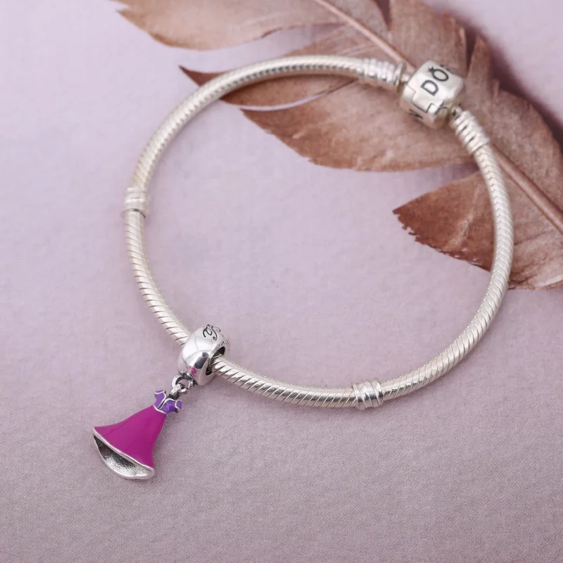 (image for) Disney, Rapunzel's Dress Dangle Charm - PANDORA - View 3