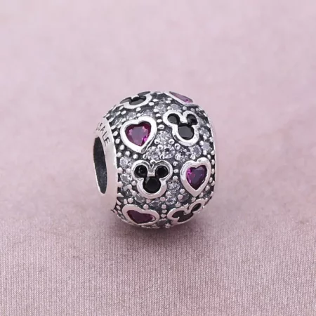 Disney, Sparkling Mickey & Hearts Charm - PANDORA