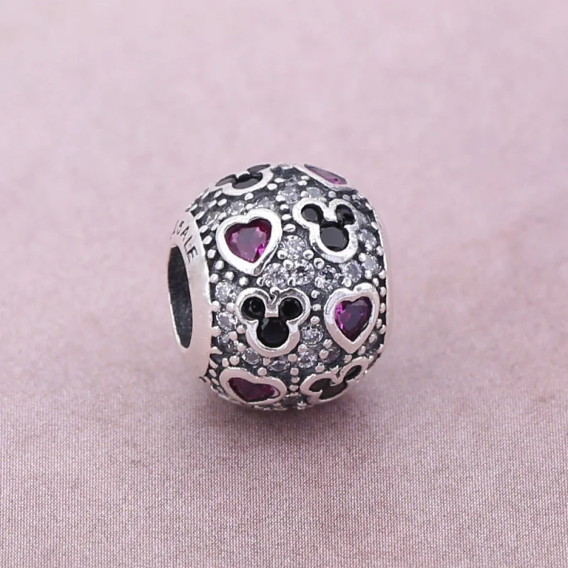(image for) Disney, Sparkling Mickey & Hearts Charm - PANDORA - View 2