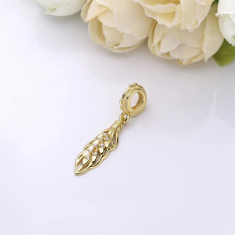 (image for) Floating Grains Dangle Charm, PANDORA Shine™ & Clear CZ - 767586CZ - View 2