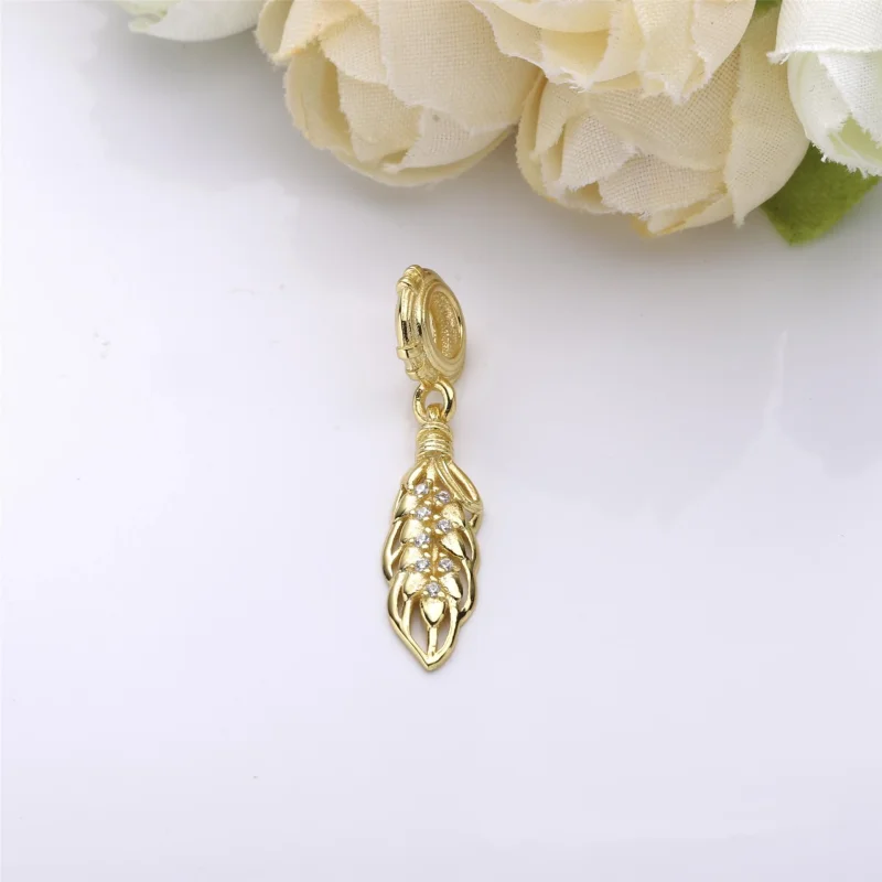 (image for) Floating Grains Dangle Charm, PANDORA Shine™ & Clear CZ - 767586CZ - View 3