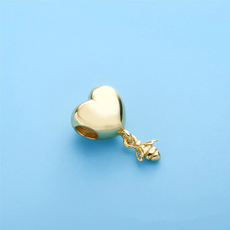 (image for) Heart Bee Charm, PANDORA Shine™ Dangle - 767022 - View 4
