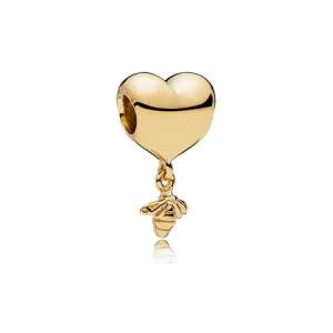 (image for) Heart Bee Charm, PANDORA Shine™ Dangle - 767022