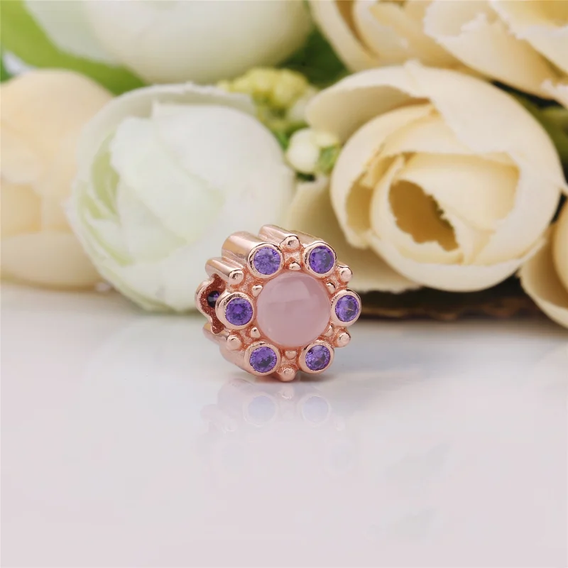 (image for) Heraldic Radiance Charm, PANDORA Rose™ & Pink & Purple Crystals - 787658NPM - View 2