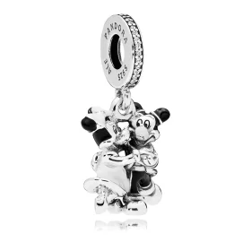 Mickey and Minnie Mouse Dangle Charm by PANDORA - 7501057371846P Mickey and Minnie Mouse Dangle Charm by PANDORA - 7501057371846P