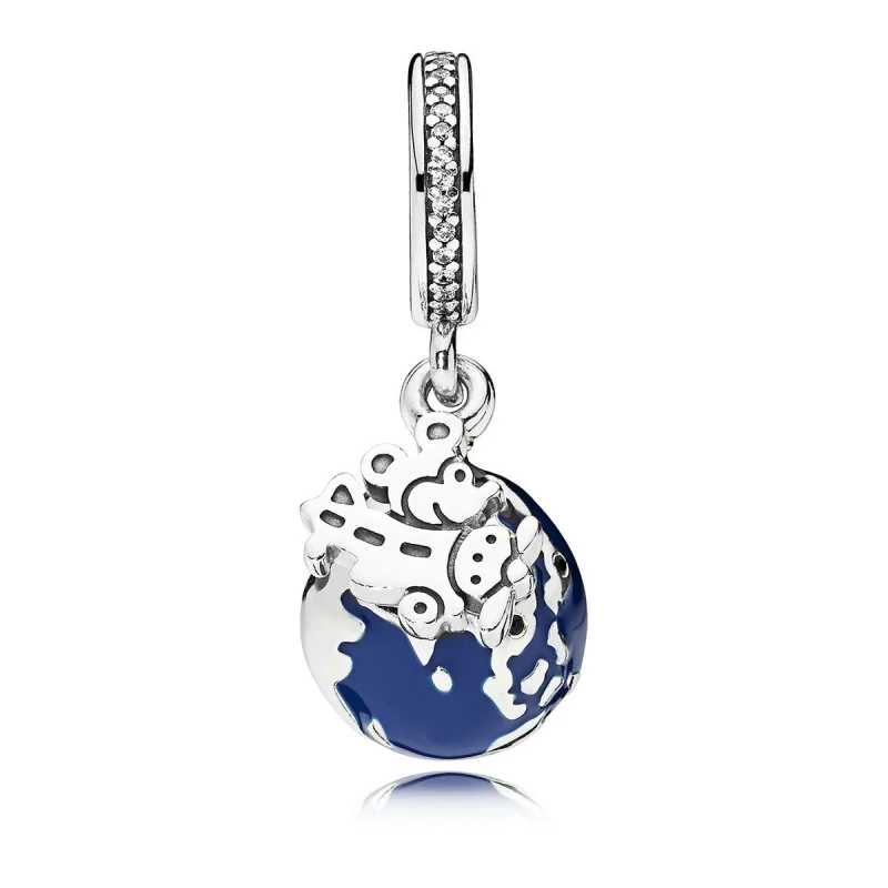 (image for) Mickey Mouse Globe Dangle Charm by PANDORA - 7501057371914P - View 3