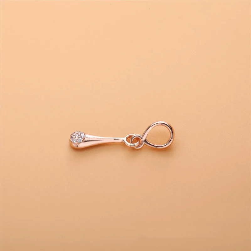 (image for) Modern LovePods™ Pendant, PANDORA Rose™ & Clear CZ Dangle - 387291CZ - View 3