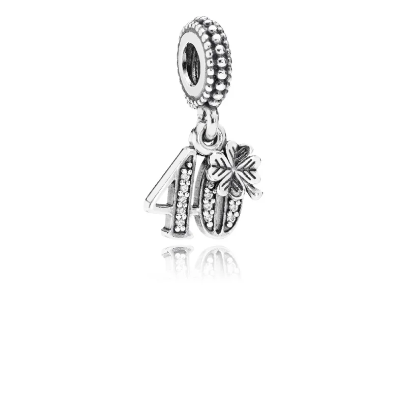 (image for) PANDORA 40 Years of Love Dangle Charm, Clear CZ - 791288CZ - Product Image