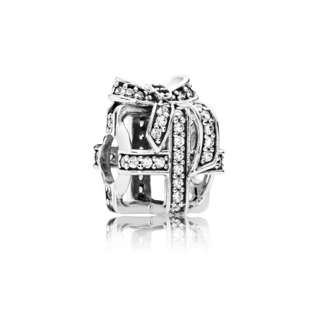 PANDORA All Wrapped Up, Clear Cz Charm - 791766CZ PANDORA All Wrapped Up, Clear Cz Charm - 791766CZ