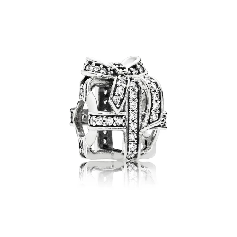 (image for) PANDORA All Wrapped Up, Clear Cz Charm - 791766CZ - Product Image