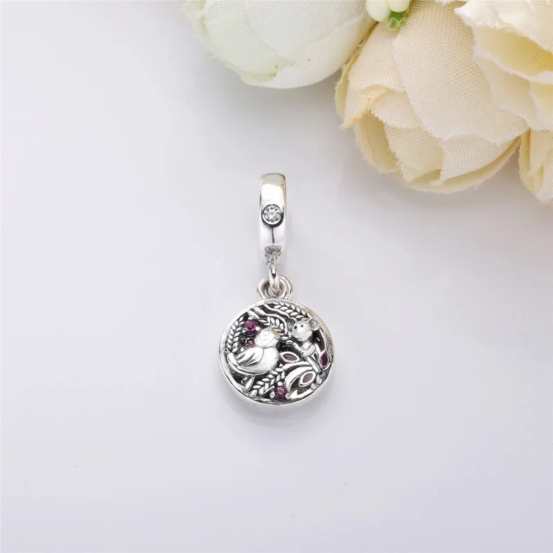 (image for) PANDORA Always By Your Side Dangle Charm, Multi-Colored CZ & Purple Enamel - 797 - View 2