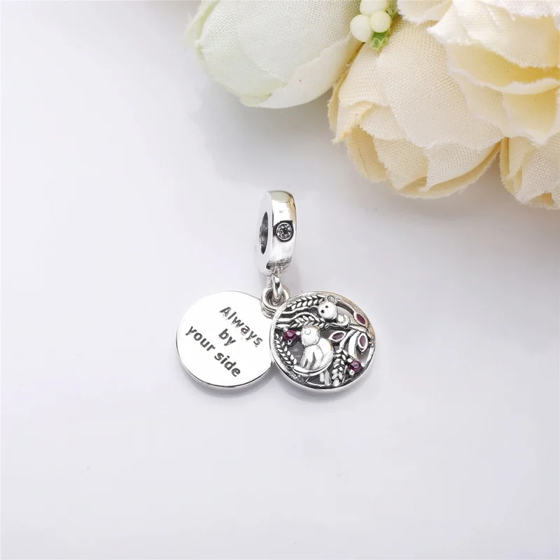 (image for) PANDORA Always By Your Side Dangle Charm, Multi-Colored CZ & Purple Enamel - 797 - View 3