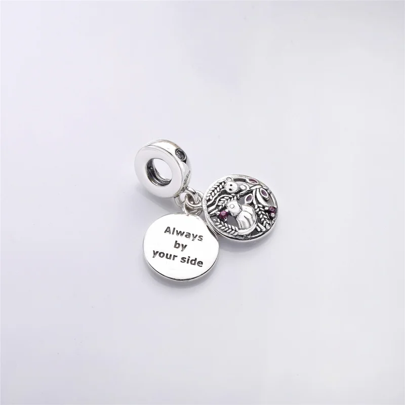 (image for) PANDORA Always By Your Side Dangle Charm, Multi-Colored CZ & Purple Enamel - 797 - View 4