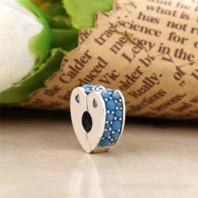 PANDORA Arcs of Love Clip, Cyan Blue Crystal - 797227NYA PANDORA Arcs of Love Clip, Cyan Blue Crystal - 797227NYA