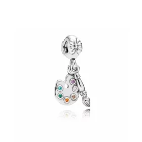 PANDORA Artist's Palette Pendant Charm - 791268CZMX PANDORA Artist's Palette Pendant Charm - 791268CZMX