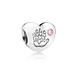 PANDORA Baby Girl Charm, Pink CZ - 791280PCZ (image for) PANDORA Baby Girl Charm, Pink CZ - 791280PCZ