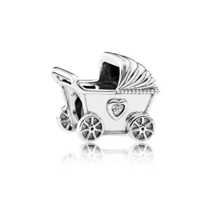 (image for) PANDORA Baby's Pram, Clear CZ Charm - 792102cz