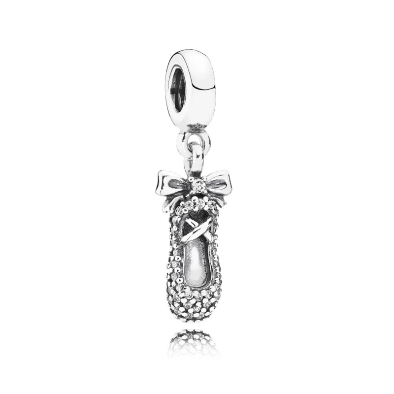 (image for) PANDORA Ballet Slipper Pendant Charm - 791506CZ - Product Image