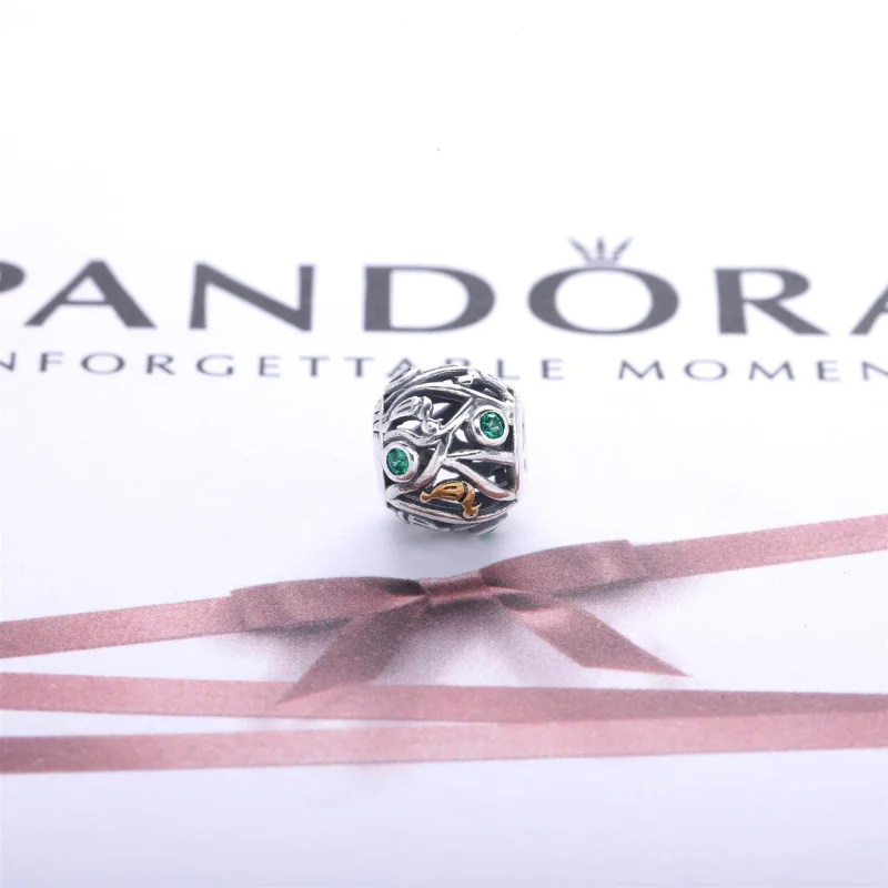 (image for) PANDORA Birds of A Feather, Dark Green Cz Charm - 791213CZN - View 2