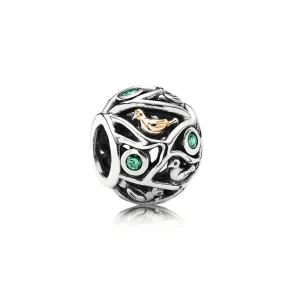 (image for) PANDORA Birds of A Feather, Dark Green Cz Charm - 791213CZN