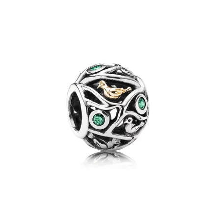 PANDORA Birds of A Feather, Dark Green Cz Charm - 791213CZN