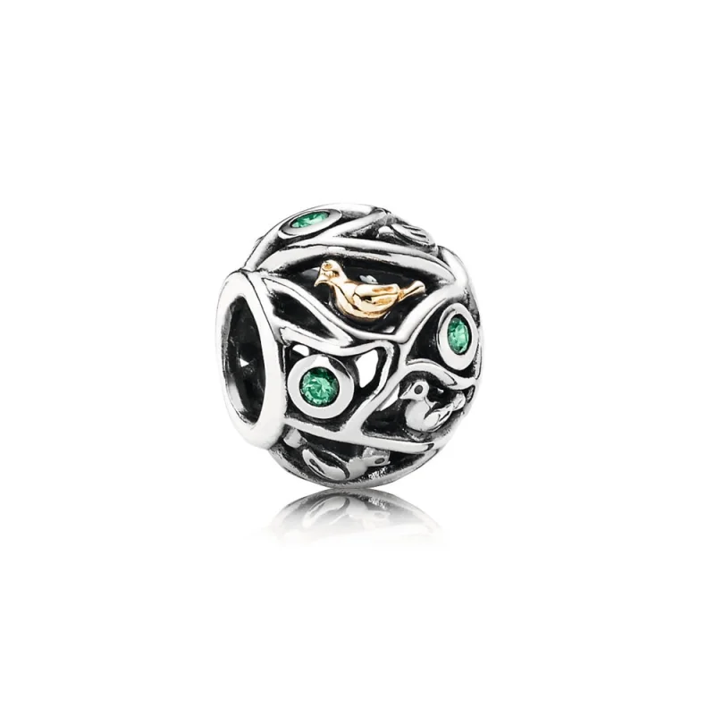 (image for) PANDORA Birds of A Feather, Dark Green Cz Charm - 791213CZN - Product Image