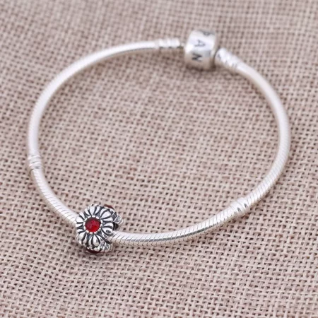 PANDORA Birthday Blooms, July, Carnelian Charm - 790580CAR