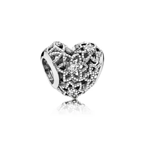(image for) PANDORA Blooming Heart Clear CZ Charm - 796264CZ